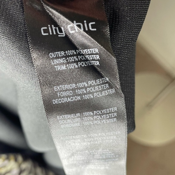 CITY CHIC Animal Print Chiffon Dress size 16 - Picture 9 of 10